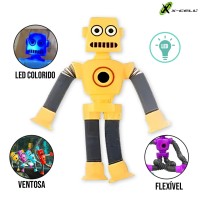 Robô Estica com Ventosa Led BRQ-RB X-Cell - Amarela